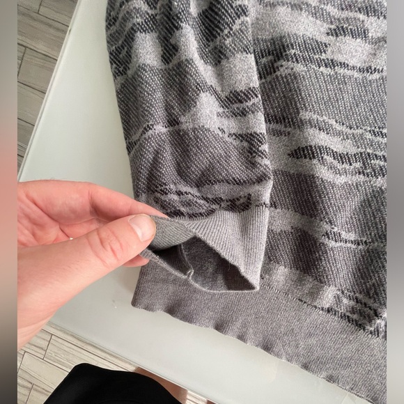 Calvin Klein Grey Camo Knit Sweater with CK Logo - Picture 4 of 6